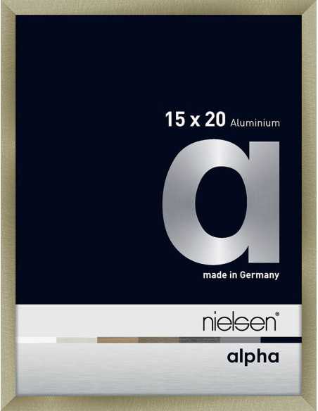 Alpha 15x20 acier brossé