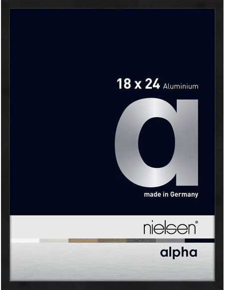 Alpha 18x24 noir anodisé mat