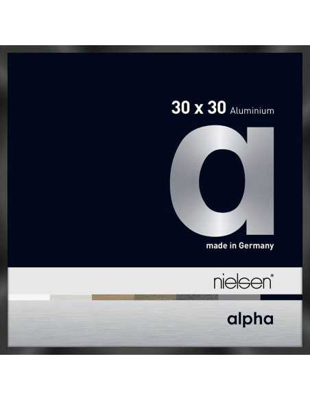 Alpha 30x30 noir anodisé