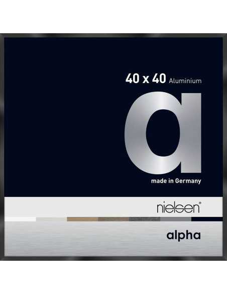 Alpha 40x40 noir anodisé