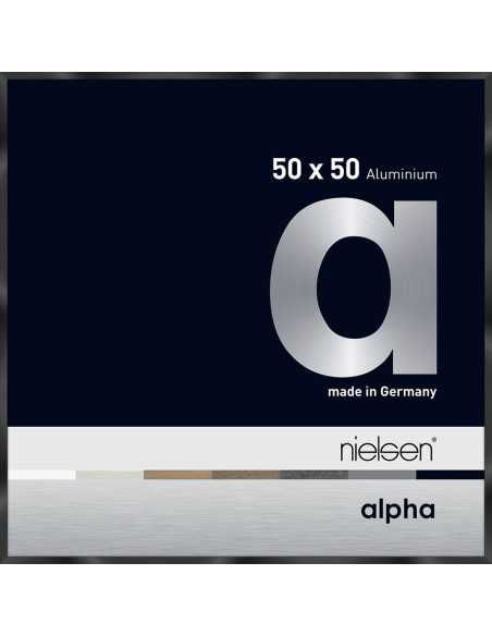 Alpha 50x50 noir anodisé