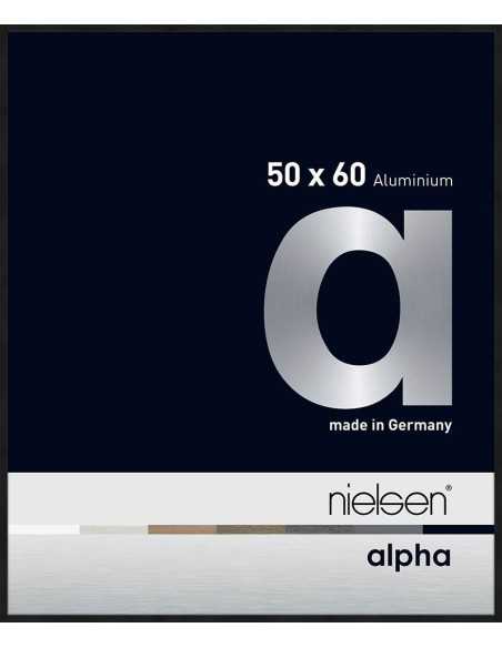 Alpha 50x60 noir anodisé mat