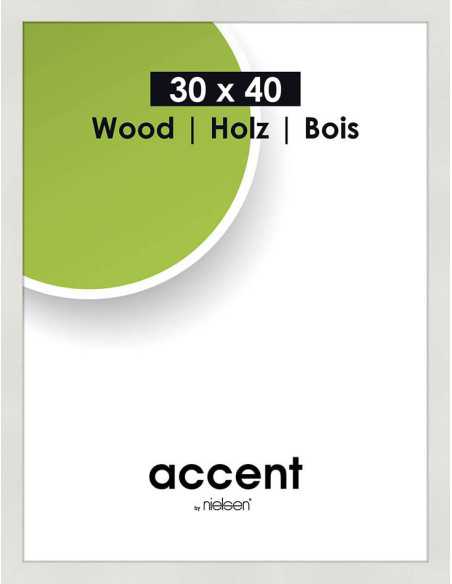 Accent Wood 30x40 blanc