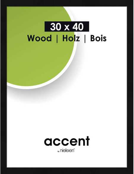 Accent Wood 30x40 noir